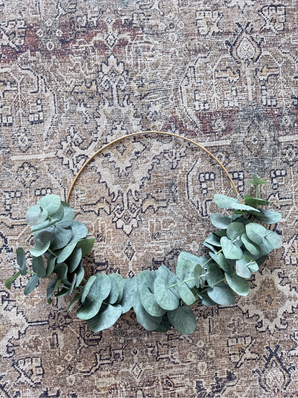 Hearth and Hand Gold Hoop Eucalyptus Wreath - Green